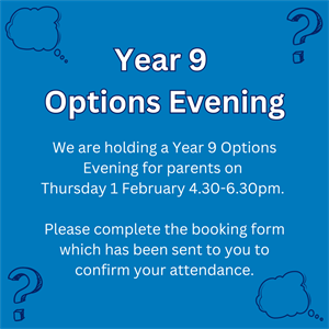 Year 9 Options Evening